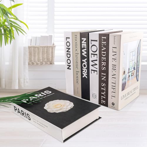 7 Stück Dekorative Bücher für Heimdekor, Faltbare Gefälschte Bücher, Display Bücher für Couchtisch/Regale, Dekobücher für Büro, Dekor für Home Sweet Stacked Books, Keine Seiten von Necdeol