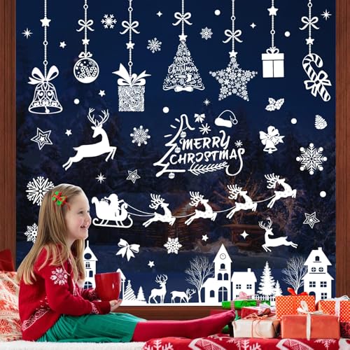 Hymarvo Fensterbilder Weihnachten Selbstklebend 193 Sticker Fenster Schneeflocken Selbstklebend Aufkleber Fensterdeko Weihnachtsdeko Fenstersticker Statisch Haftende Weiß Winter Dekoration Hymarvo Fensterbilder Weihnachten Selbstklebend 193 Sticker Fenster Schneeflocken Selbstklebend Aufkleber Fensterdeko Weihnachtsdeko Fenstersticker Statisch Haftende Weiß Winter Dekoration von Hymarvo