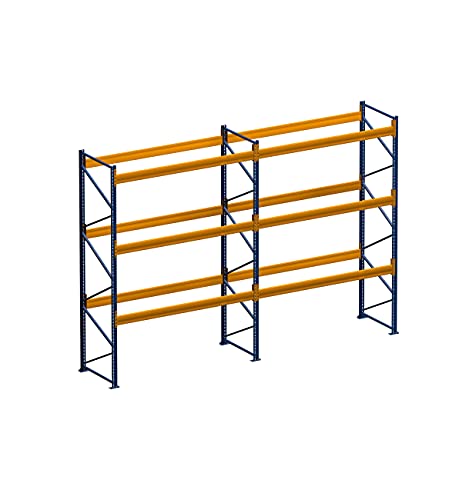 Nedcon Palettenregal 4.80 m x 3.00 m (LxH) | 2 Felder Fachlast 2050 kg für bis zu 20 Europaletten | Schwerlastregal Lagerregal Regal von Nedcon