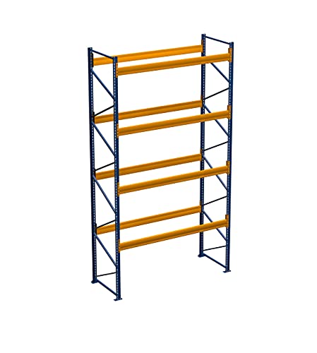 Nedcon Palettenregal Schwerlastregal 10.30 m x 4.00 m (LxH) | 4 Felder Fachlast 1850 kg für bis zu 55 Europaletten | Schwerlastregal Lagerregal Regal von Nedcon