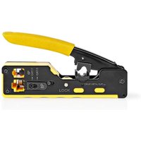 Crimpzange cat5 cat5e cat6 cat6a cat7 rj12 rj45 schneiden abisolieren zange gummi stahl gelb schwarz Crimpzange cat5 cat5e cat6 cat6a cat7 rj12 rj45 schneiden abisolieren zange gummi stahl gelb schwarz von Nedis