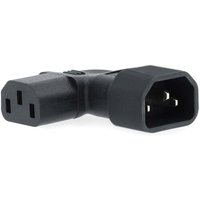 Nedis - Extension plug iec 320 c13 iec 320 c14 links abgewinkelt vernickelt pvc schwarz box 1 stuck von Nedis