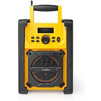 Nedis - Fm radio arbeitsplatzradio fm batteriebetrieben netzadapter digital 15 w bildschirmgroe 22 - blauweier bildschirm bluetooth ipx5 tragegriff von Nedis