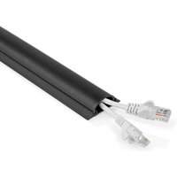 Kabelmanagement kanal 1 stk maximale kabelstarke 16 mm pvc schwarz 83 von Nedis