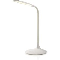 Led tischleuchte dimmbar 250 lm wiederaufladbar touch funktion wei 38 von Nedis