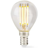 Led lampe e14 g45 45 w 470 lm 2700 k dimbar varm vit retrostil 1 grad tydlig 813554 von Nedis
