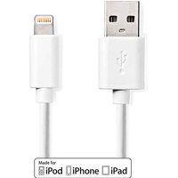 Lightning Kabel USB 2.0 Apple Lightning, 8-polig USB-A Stecker 480 Mbps Vernickelt 2,00 m Rund PVC Weiß Box Lightning Kabel USB 2.0 Apple Lightning, 8-polig USB-A Stecker 480 Mbps Vernickelt 2,00 m Rund PVC Weiß Box von Nedis