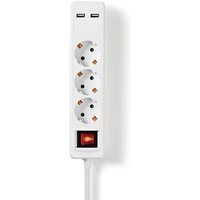 Abzweigdose geerdete steckdose typ f cee 77 3 fach 150 m 3680 w 16 a erdungsart seitenanschluss 230 v ac 5060 hz steckdosenwinkel 45 - h05vv f 3g15mm von Nedis