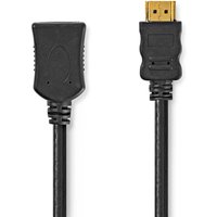 High speed hdmi cable with ethernet hdmi connector hdmi output 4k60hz arc 102 gbps 100 m round pvc black label 87902644 87902644 87902644 87902644 von Nedis