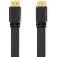 Nedis - High Speed hdmi ™ Kabel mit Ethernet hdmi™ Stecker hdmi™ Stecker 4K@30Hz 10.2 Gbps 2.00 m Flach pvc Schwarz Label von Nedis