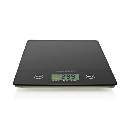 Küchenwaagen - Digital - Glas/Kunststoff - CR 2032 Batterie - Schwarz Küchenwaagen - Digital - Glas/Kunststoff - CR 2032 Batterie - Schwarz von NEDIS