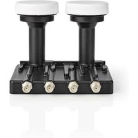 Lnb quad monoblock 60 ausgangsstecker 4x f stecker rauschfaktorbereich 085 db konvertierungsgewinn 52 - 67 db schwarz geeignet fur astra hotbird Lnb quad monoblock 60 ausgangsstecker 4x f stecker rauschfaktorbereich 085 db konvertierungsgewinn 52 - 67 db schwarz geeignet fur astra hotbird von Nedis