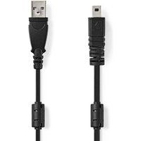 Usb kabel usb 20 usb a stecker uc e6 8 pin stecker 480 mbps vernickelt 200 m rund pvc schwarz etikett 83960980 83960980 83960980 83960980 83960980 von Nedis