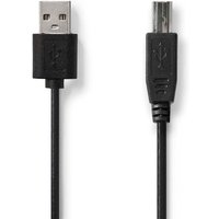 Nedis - Usb kabel usb 20 usb a stecker usb b stecker 480 mbps vernickelt 200 m rund pvc schwarz label 83960324 83960324 83960324 83960324 83960324 von Nedis