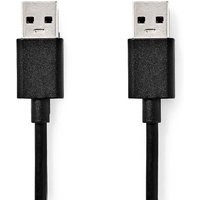 Nedis - USB-Kabel usb 3.2 Gen 1 usb-a Stecker usb-a Stecker 5 Gbps Vernickelt 2,00 m Rund pvc Schwarz Box von Nedis