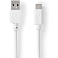 Nedis - USB-Kabel usb 3.2 Gen 1 usb-a Stecker usb-c™ Stecker 60 w 5 Gbps Vernickelt 1,00 m Rund pvc Weiß Box von Nedis