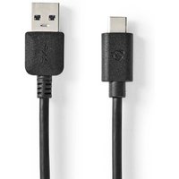 Nedis - USB-Kabel usb 3.2 Gen 1 usb-a Stecker usb-c™ Stecker 60 w 5 Gbps Vernickelt 2,00 m Rund pvc Schwarz Box von Nedis