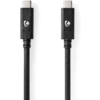 Nedis - USB-Kabel usb 3.2 Gen 2 usb-c™ Male usb-c™ Male 100 w 4K@60Hz 10 Gbps Vernickelt 1,00 m Rund pvc Schwarz Box von Nedis