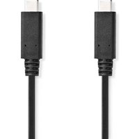 Nedis - USB-Kabel usb 3.2 Gen 2x2 usb-c™ Hane usb-c™ Hane 240 w 8K@30Hz 20 Gbps Nickelplaterad 1,00 m Rund pvc Svart Label von Nedis
