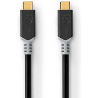 Nedis - USB-Kabel usb 3.2 Gen 2x2 usb-c™ Male usb-c™ Male 100 w 4K@60Hz 20 Gbps Vergoldet 1,00 m Rund pvc Anthrazit Box mit Fenster von Nedis