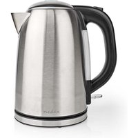 Nedis - Wasserkocher 17 l edelstahl silber schwarz drehbar um 360 grad verstecktes heizelement strix control boil dry function 50966557 50966557 von Nedis
