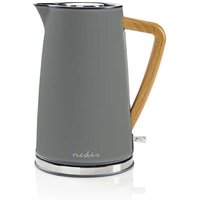 Nedis - Wasserkocher 17 l soft touch grau drehbar um 360 grad verdecktes heizelement strix steuerung boil to boil funktion 38742367 38742367 38742367 von Nedis