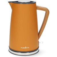 Nedis - Wasserkocher 17 l soft touch orange um 360 grad drehbar verdecktes heizelement strix controller boil dry protection 82893400 82893400 von Nedis