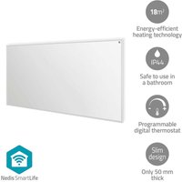Smartlife infrarot heizplatte 700 w 1 hitzeeinstellung verstellbares thermostat fernbedienung ip44 weiss von Nedis