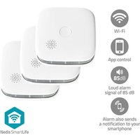 Smartlife rauchmelder wlan batteriebetrieben sensorlebenszyklus 10 jahre en 14604 max batterielebensdauer 24 monate 85 db wei 3 stk 853240 von Nedis