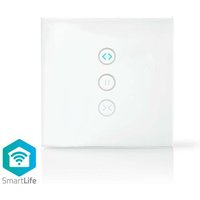 Smartlife switch wi fi regenschirm vorhang jalousie wandhalterung 300 w android ios glas wei von Nedis