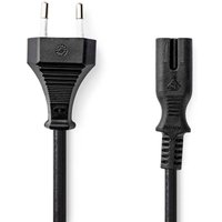Nedis - Stromkabel euro mannlich iec 320 c7 gerade gerade vernickelt 200 m flach pvc schwarz label 83962168 83962168 83962168 83962168 83962168 von Nedis