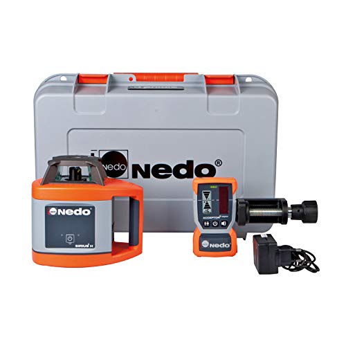 Nedo SIRIUS 1 H selbstnivellierender Rotationslaser - horizontal Baulaser - Nivellierlaser Laser mit ACCEPTOR 2 Digital und HD Klammer, Laserklasse 2 Nedo SIRIUS 1 H selbstnivellierender Rotationslaser - horizontal Baulaser - Nivellierlaser Laser mit ACCEPTOR 2 Digital und HD Klammer, Laserklasse 2 von Nedo