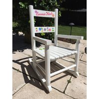 Eine Farbe Personalisiert Emma Kate Kleinkind Schaukelstuhl von NeeNeesWorkshop