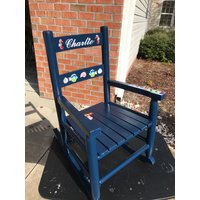 Eine Farbe Personalisiert Nautical Kinder Schaukelstuhl von NeeNeesWorkshop