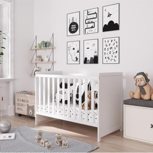 Need Sleep Babybett 120x60 Lilia Kinderbett Baby Höhenverstellbar - mitwachsendes babybett Beistellbett Baby Bett für EIN Neugeborenes weiß (ohne Schublade, 120x60) von Need Sleep