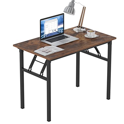 Need Klapptisch kleiner Computertisch Schreibtisch 100CM Klappbar und Montagefrei,Tisch aus E1 Holzwerkstoffen und Stahlrahmen,Konferenztische,PC Tisch Bürotisch Esstisch für Zuhause und Büro,100*60CM von Need