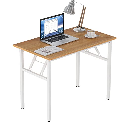 Need Klapptisch kleiner Computertisch Schreibtisch 100CM Klappbar und Montagefrei,Tisch aus E1 Holzwerkstoffen und Stahlrahmen,Konferenztische,PC Tisch Bürotisch Esstisch für Zuhause und Büro,100*60CM von Need