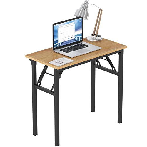 Need Schreibtisch Klapptisch aus Holzwerkstoffen Kleiner Computertisch PC Tisch Bürotisch Arbeitstisch Esstisch für Zuhause, Büro, Picknick, Garten 80 * 40 cm,AC5BB-8040 von soges