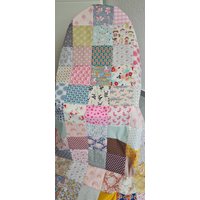 Patchworkdecke Mit Namen Kinderdecke Ca. 140 X 100 cm/Geschenk Zur Geburt Für Mädchen Bunt von NeedleArtGermany