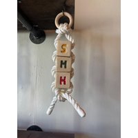 Übergroße Smh Buchstabe Perle Wandbehang von NeedsPottery