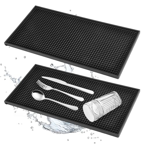Neerow 2 Stück Barmatte, 30 x 15 cm Abtropfmatte Geschirr, Abtropfmatte Spüle Hitzebeständiges Rutschfestes, für Bar, Club, Küche, Restaurants, Café Schwarz Neerow 2 Stück Barmatte, 30 x 15 cm Abtropfmatte Geschirr, Abtropfmatte Spüle Hitzebeständiges Rutschfestes, für Bar, Club, Küche, Restaurants, Café Schwarz von Neerow