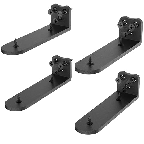 Neevolve Schwebende Regalhalterung, 30,5 cm, strapazierfähig, schwarz, versteckte Regalhalterungen, 0,5 cm dick, 4 Stück, L-Halterungen für Regale, geeignet für Küche, Arbeitszimmer oder Heimwerker Neevolve Schwebende Regalhalterung, 30,5 cm, strapazierfähig, schwarz, versteckte Regalhalterungen, 0,5 cm dick, 4 Stück, L-Halterungen für Regale, geeignet für Küche, Arbeitszimmer oder Heimwerker von Neevolve