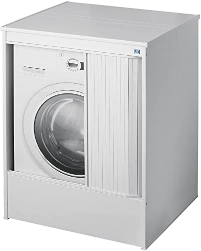 Negrari AM5011P Waschmaschinen-Abdeckung für den Außenbereich, aus Harz, 70 x 60 x 94 cm, Weiß, Medium von Negrari