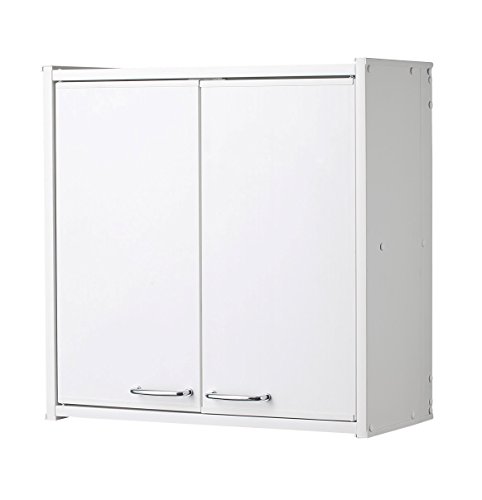 Negrari Wandschrank F760PAM aus PVC-Harz, feuchtigkeitsbeständig, Lieferung als Montagesatz, Innen- und Außenbereich, 59 x 21 x 59 cm, Weiß von Negrari