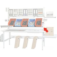 Neigbare Ablage für DAHMEN Packtische Classic und Multiplex, Breite 2.000 mm, lichtgrau von DAHMEN
