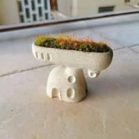 Mini Haus Topf, Beton Blumentopf, Feen Garten Haus, Terrarium Dekoration, Kaktus Sukkulenten Tiny House von NeighborBook