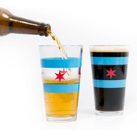 Chicago Flagge Pint Glas/16 Oz Made in Usa Glas, Geschenk, Andenken Chicago Flagge Pint Glas/16 Oz Made in Usa Glas, Geschenk, Andenken von NeighborlyShop
