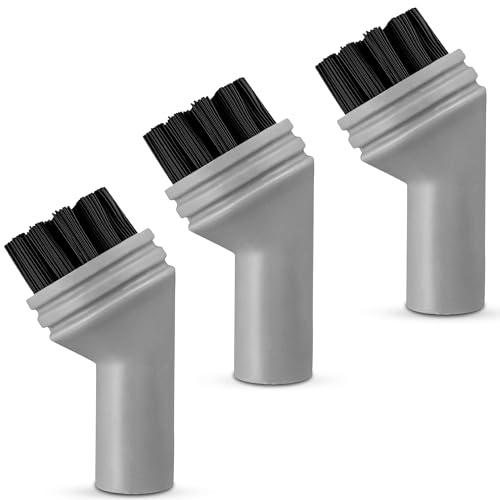 Neighbour's Friend® Dampfreiniger Ersatz-Set: 3-teiliges Bürsten-Set grau mit Rundbürsten I Zubehör für Handdampfreiniger Rosa Rundbürstenset I Ersatzteile von Neighbour's Friend