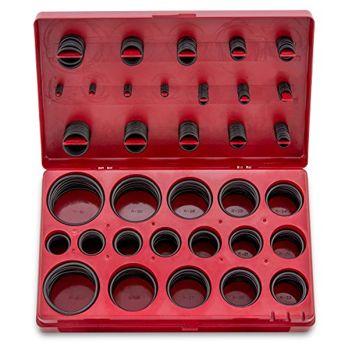 NEIKO 407 Gummi O-Ring Sortimentskit, Buna-N Dichtungsringe und Ersatz-O-Ringe, 32 SAE-Größen, 407-teiliges Set von Neiko