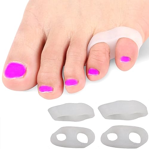 Nein 4 Silikon Zehenspreizer kleiner Zeh für Hallux Valgus Hammerzeh Fußschmerzen überlappende Zehen Relief Kleiner Zehen Druck und Hammerzeh Fußschmerzen von Nein